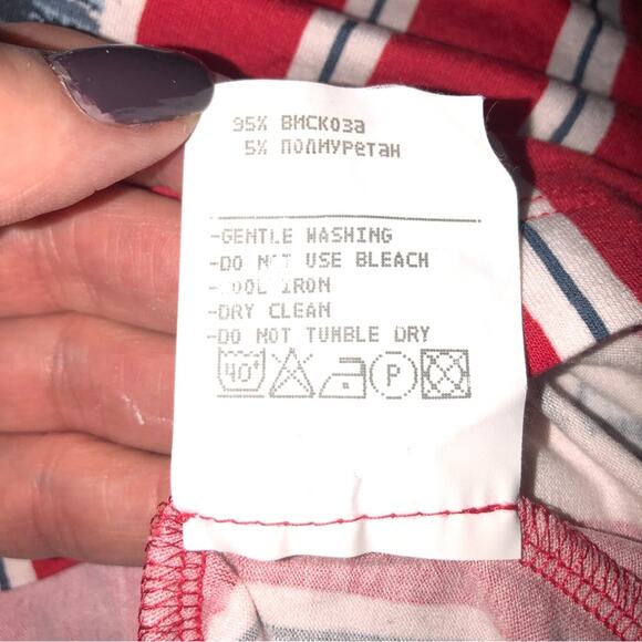 Apriori by Escada Vintage Striped Graphic Tee 12 EUC - Picture 6 of 7